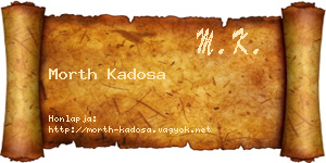 Morth Kadosa névjegykártya