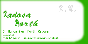 kadosa morth business card
